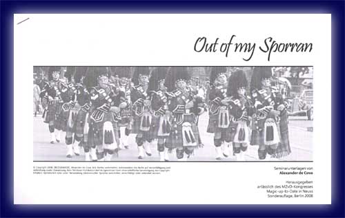 Alexander de Cova Lecture Notes 2008: Out of my Sporran Alexander de Cova Lecture Notes 2008: Out of my Sporran