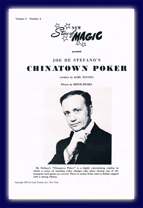 Chinatown Poker v. Joe de Stefano Chinatown Poker v. Joe de Stefano