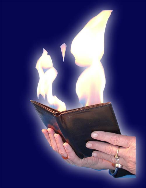 Feuer-Geldbörse, Flaming Hip Wallet