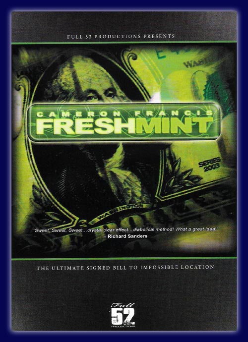Freshmint DVD by Francis Cameron Freshmint DVD by Francis Cameron