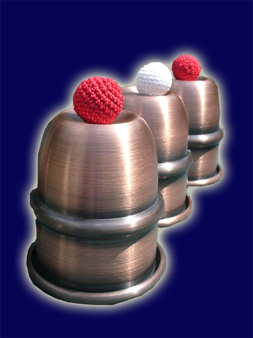 Becherspiel Kupfer patiniert, Original Willy Seidl Manufaktur Becherspiel Kupfer patiniert, Original Willy Seidl Manufaktur