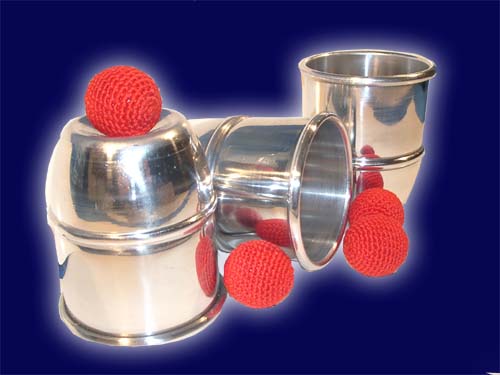 Becherspiel Alu mit Chop Cup (Cups & Balls & Chop Cup) Becherspiel Alu mit Chop Cup (Cups & Balls & Chop Cup)